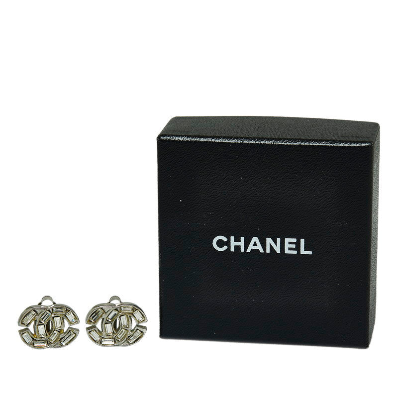 Top Quality Chanel Rhinestone Coca-Cola Earring Silver Metal Chanel