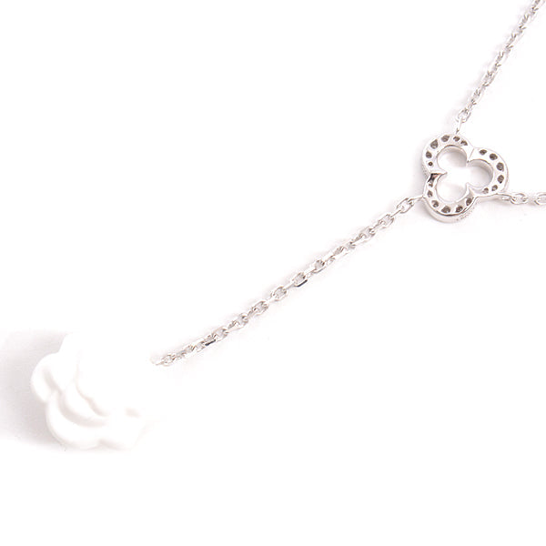 Top Quality Chanel Camellia Diamond Necklace 750WG White Gold