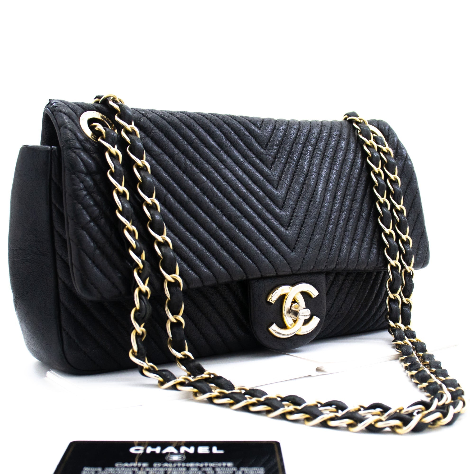 Top Quality Chanel Chevron V-Stitch Leather Chain Shoulder Bag Single New Mat