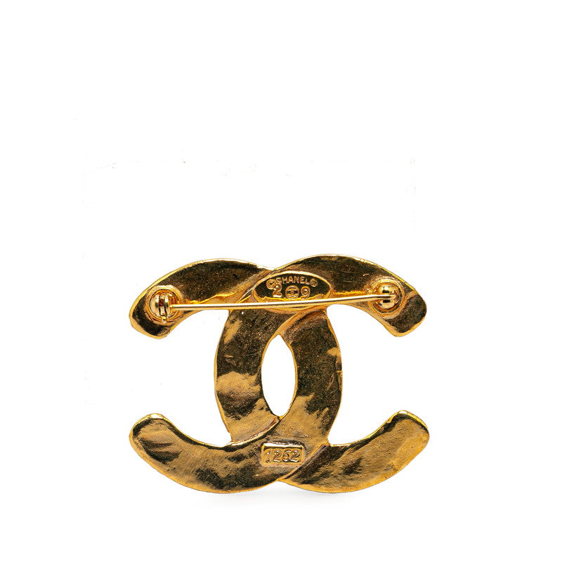 Top Quality Chanel Vintage Coco Mark Quilted Brooch Gold