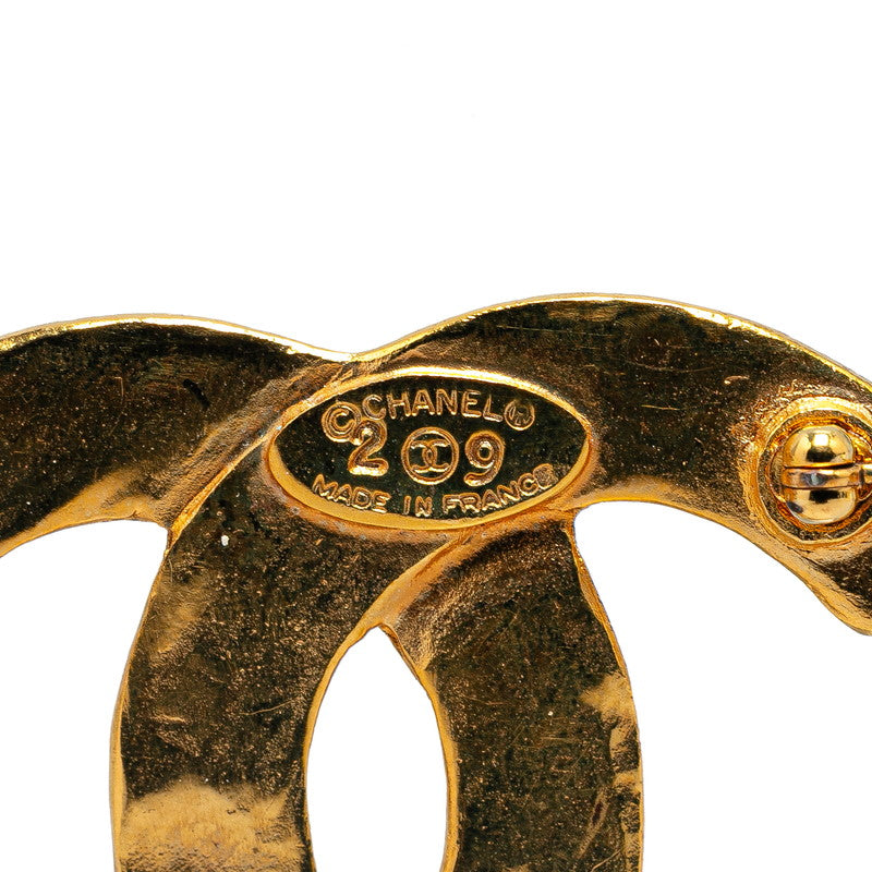Top Quality Chanel Vintage Coco Mark Quilted Brooch Gold