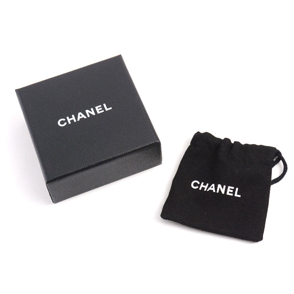 Top Quality Chanel Brass Clear Stone Coco Mark Drop Earrings