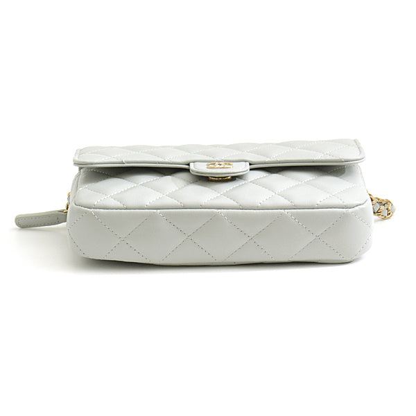 Top Quality Chanel Lambskin Matelasse Chain Wallet Bag