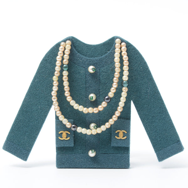 Top Quality Chanel Velour Fake Pearl Jacket Motif Brooch