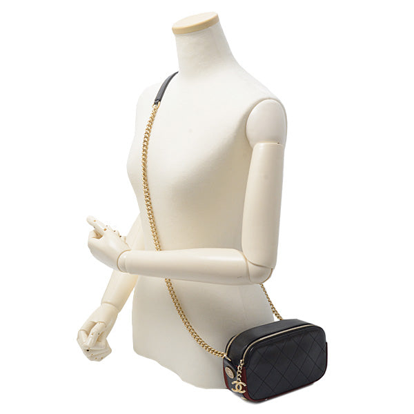 Top Quality Chanel Matelasse Chain Shoulder Bag Black Bordeaux