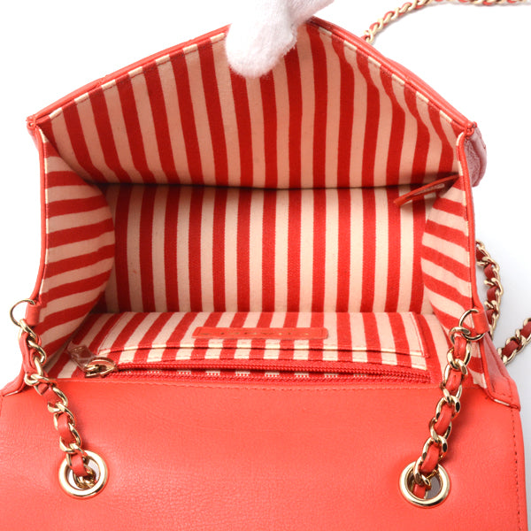 Top Quality Chanel Chevron Leather Chain Shoulder Bag Red