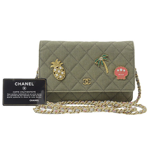 Top Quality Chanel Canvas Cruise Line Cuba Chain Shoulder Bag