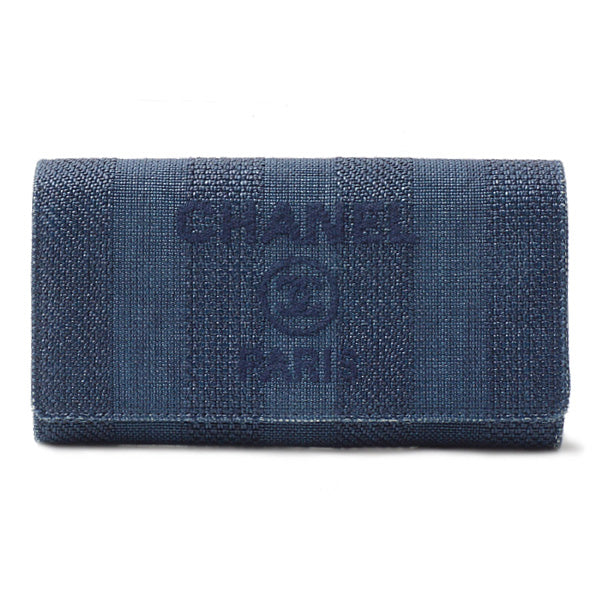 Top Quality Chanel Nylon Canvas Calfskin Doville Flap Wallet
