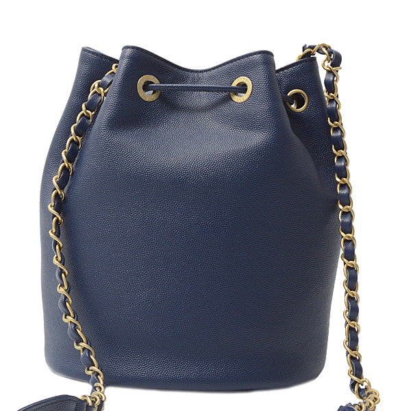 Top Quality Chanel Small Doville Calfskin Shoulder Bag Navy