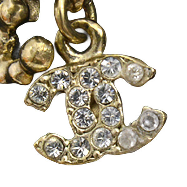 Top Quality Chanel 4P Coco Mark Swing Ring 13 GP Crystal