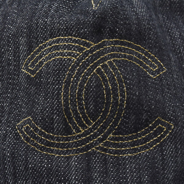 Top Quality Chanel Denim Cap Cotton Navy Unisex