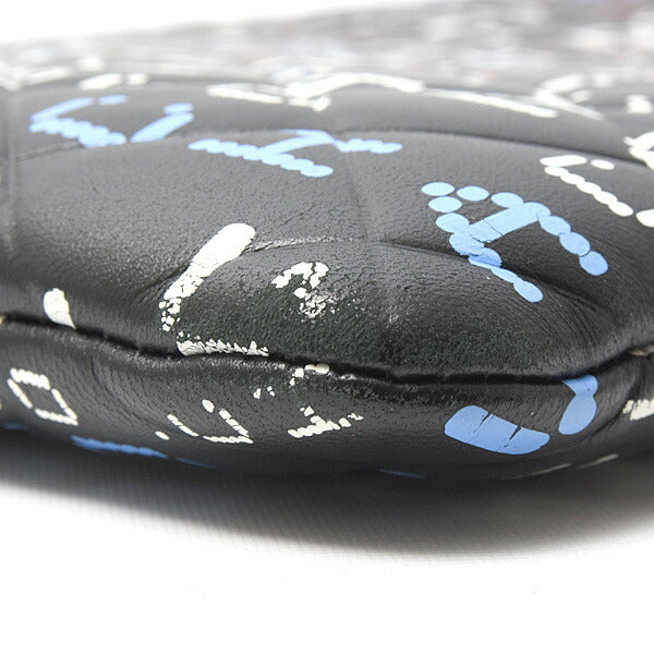 Top Quality Chanel Lambskin Typography Clutch Bag Black