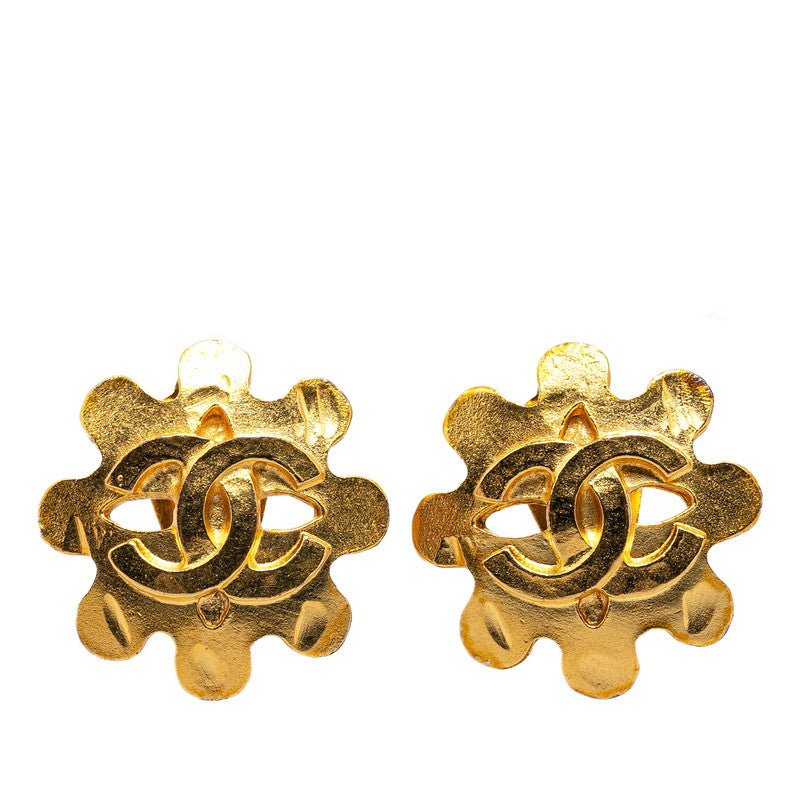 Top Quality Chanel Vintage Coco Mark Earrings Gold Plated