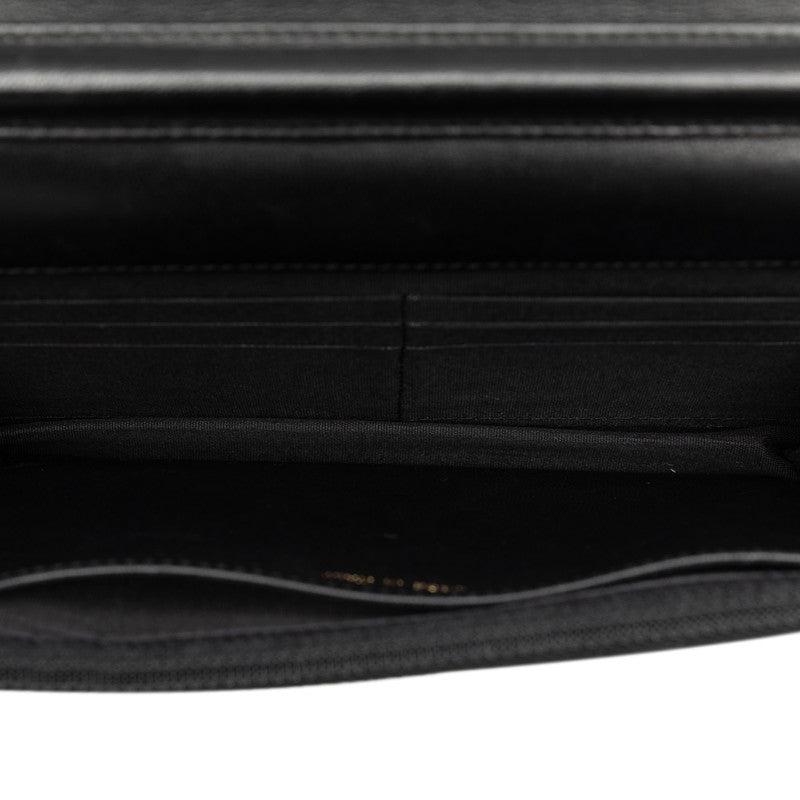 Top Quality Chanel Matelasse Studded Chain Wallet Black