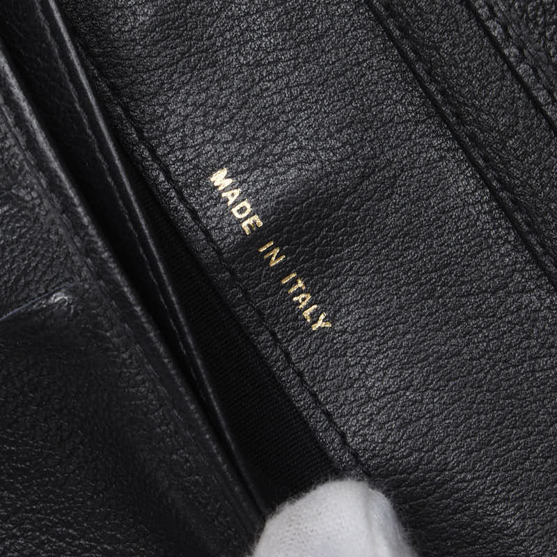 Top Quality Chanel CAMERIA COCOMARK Folding Wallet Black Leather CHANEL