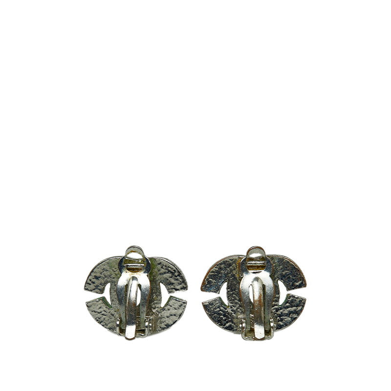 Top Quality Chanel Rhinestone Coca-Cola Earring Silver Metal Chanel