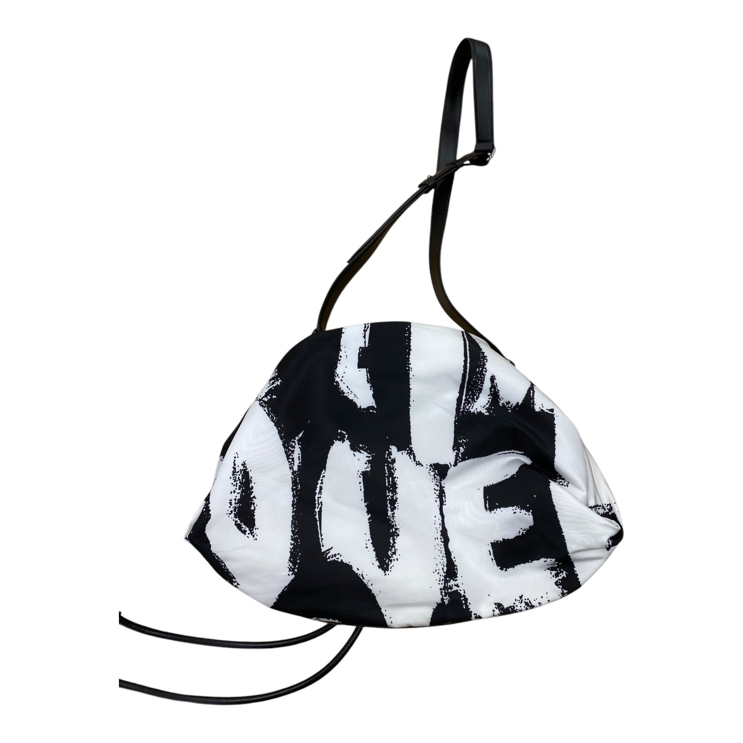 HANDBAG LUXURY DESIGNER by ALEXANDER MCQUEEN In BLACK & WHITE. Size: MEDIUM
