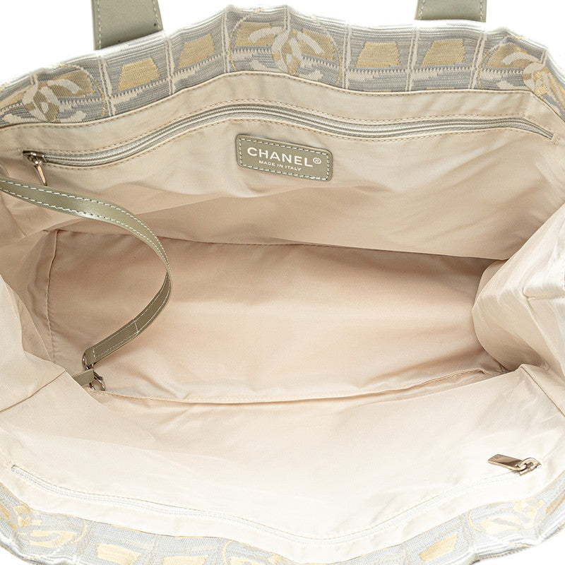 Top Quality Chanel Nylon Leather Tote Bag Beige Gray