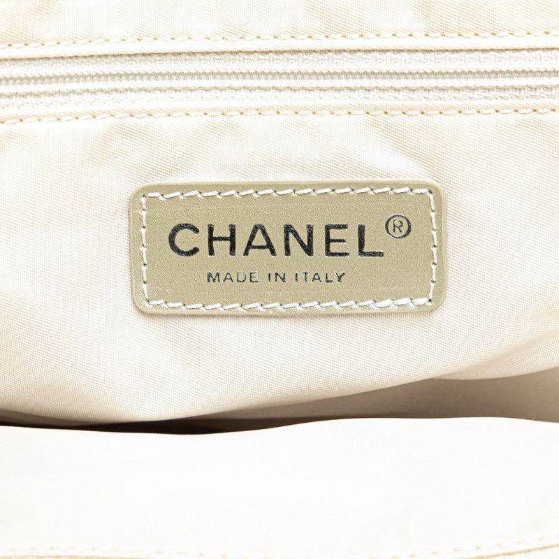 Top Quality Chanel Nylon Leather Tote Bag Beige Gray
