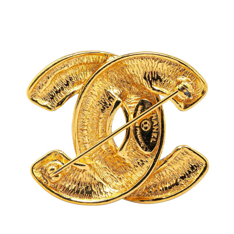 Top Quality Chanel Vintage Coco Mark Matelasse Brooch Gold