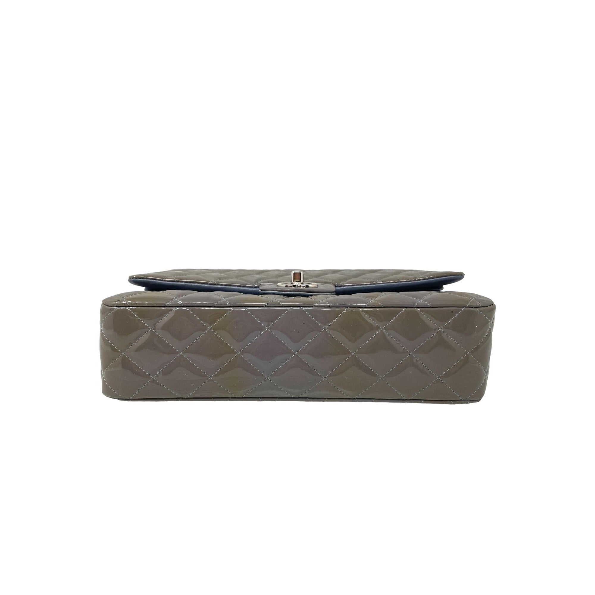 Top Quality Chanel Top Quality Chanel Classic Patent Medium Double New Bag - Grey