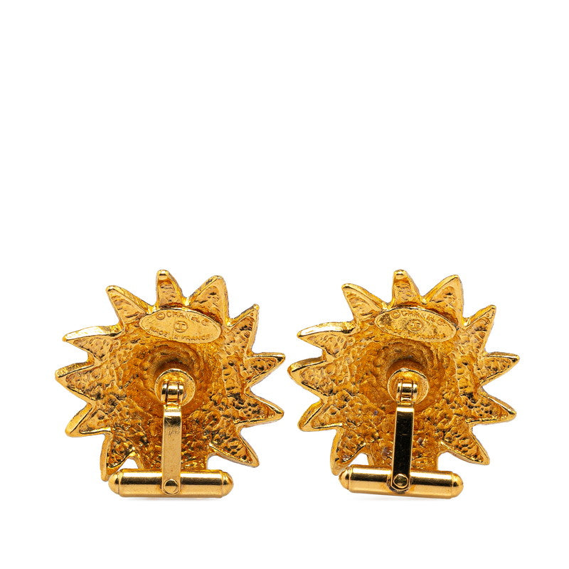 Top Quality Chanel Lion Sun Chain Motif Cufflinks Gold