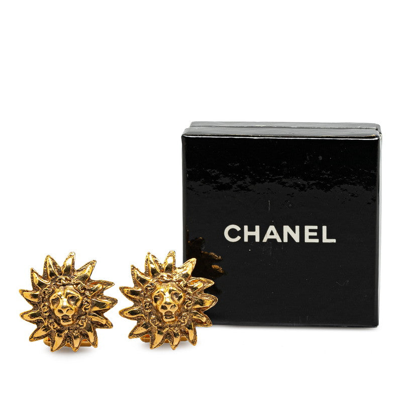Top Quality Chanel Lion Sun Chain Motif Cufflinks Gold