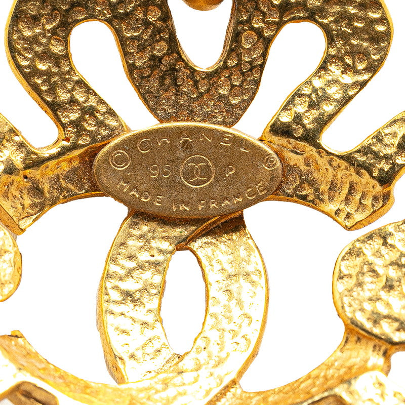 Top Quality Chanel Vintage Coco Mark Clover Necklace Gold Plated