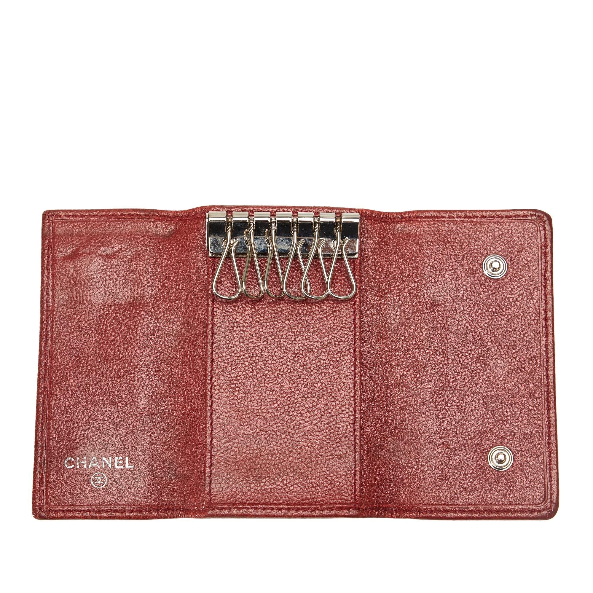 Top Quality Chanel CC Caviar Leather Key Holder (SHG-Q0z0Em)