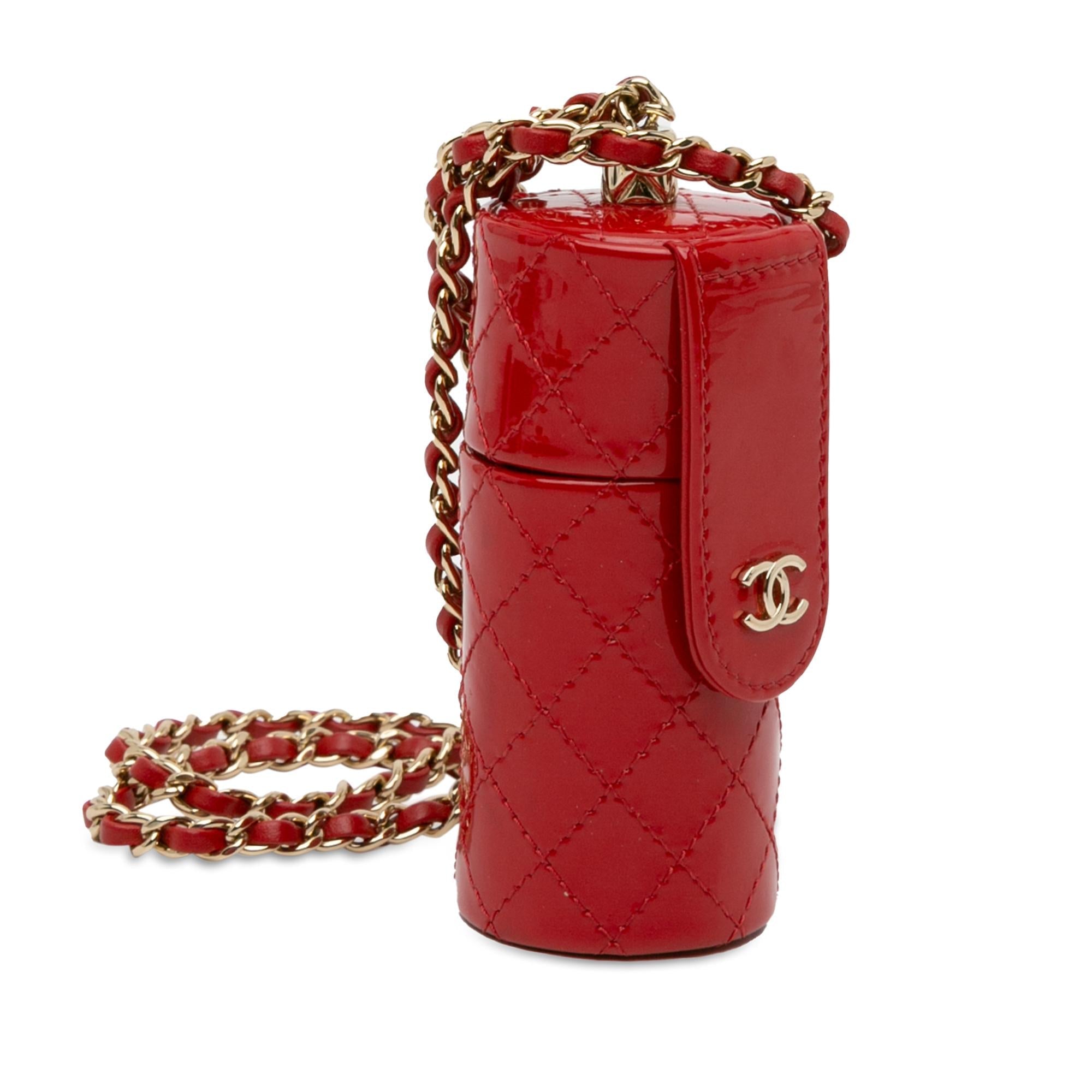 Top Quality Chanel CC Quilted Patent Lipstick Case (SHG-3hfbHz)