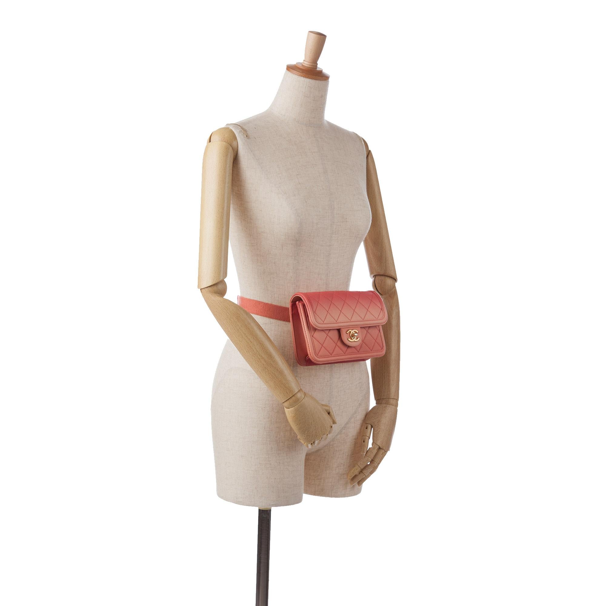 Top Quality Chanel Caviar Sunset On The Sea Flap Belt Bag (SHG-lARDNa)