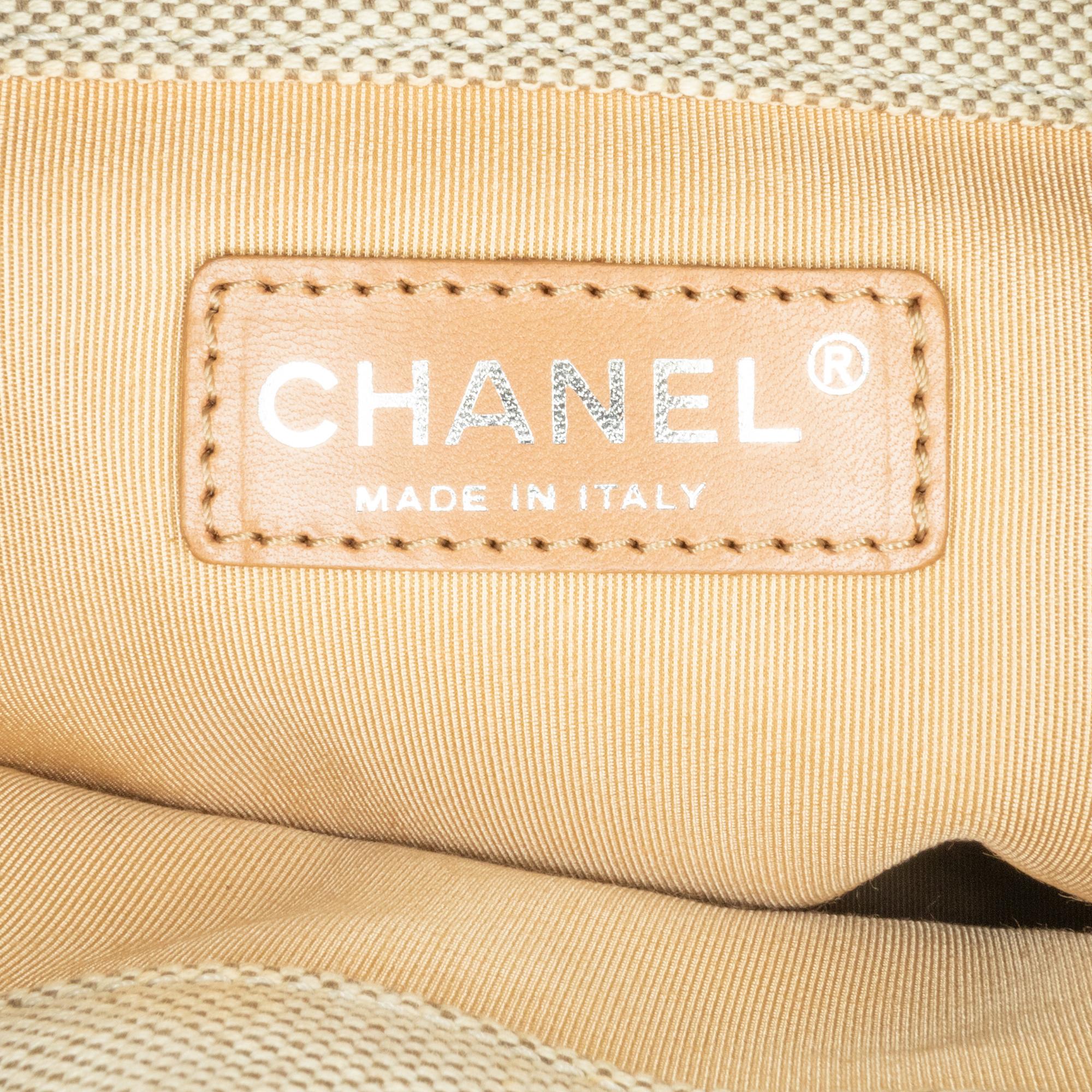 Top Quality Chanel Choco Bar Canvas CC Camellia No. 5 Tote (SHG-2pYBaU)