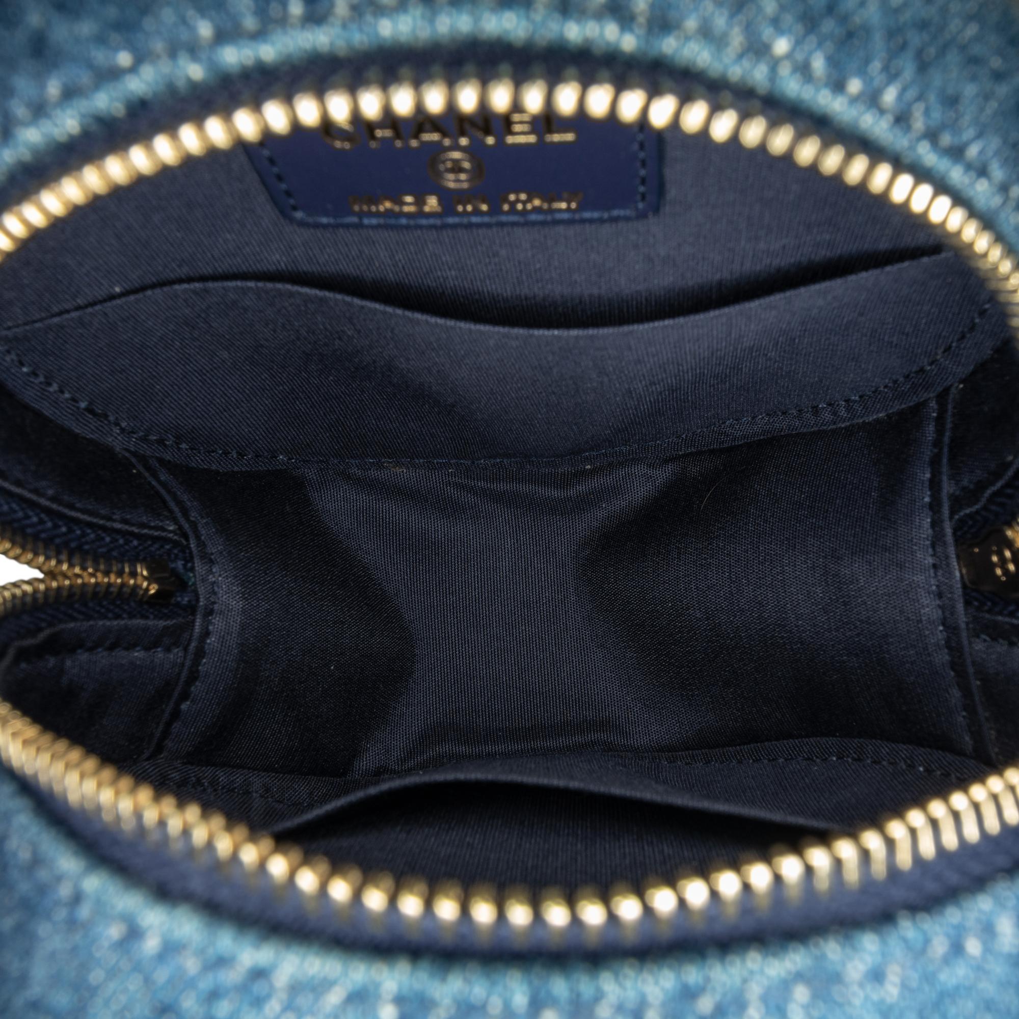 Top Quality Chanel Denim 19 Round Clutch with Chain (SHG-NNHtw0)