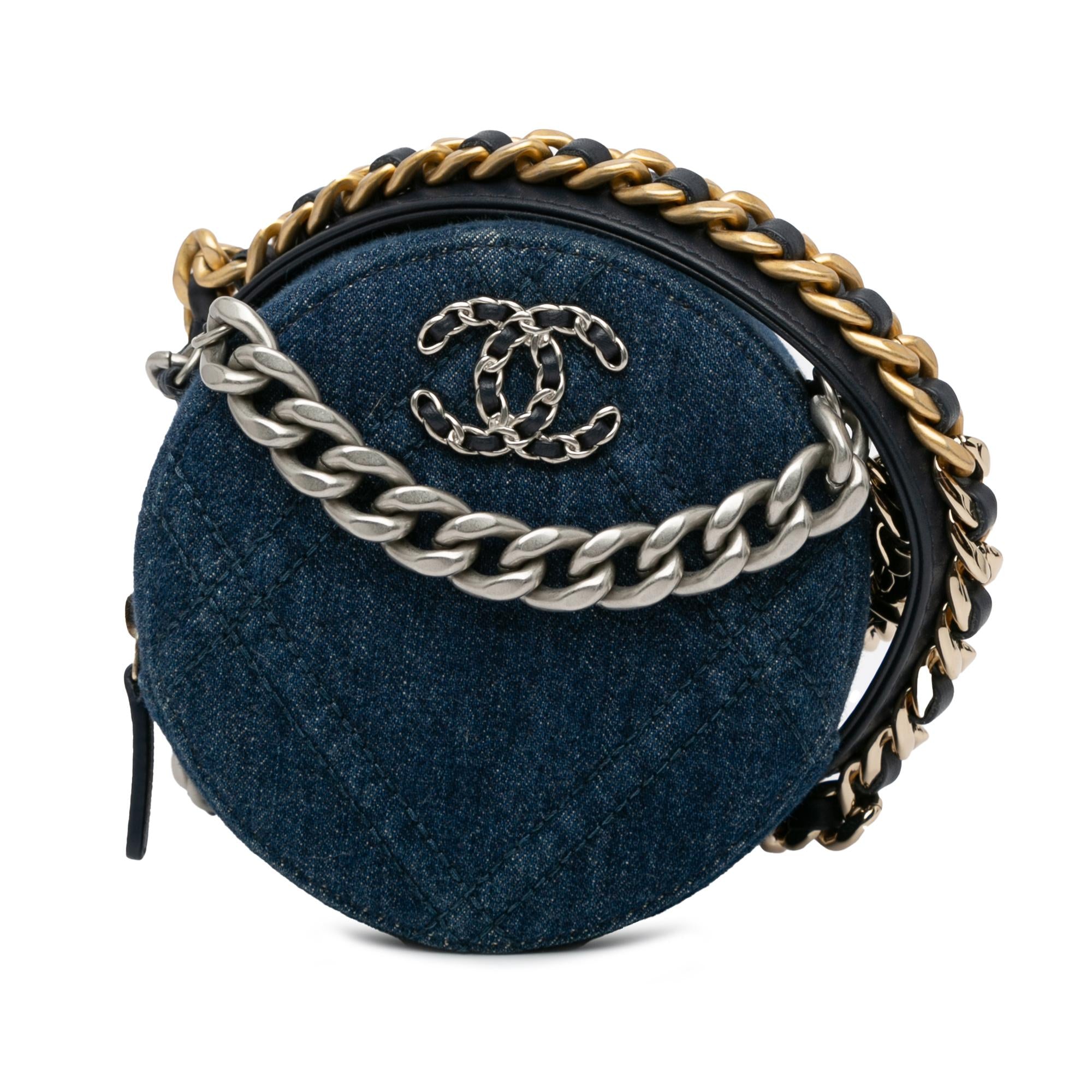 Top Quality Chanel Denim 19 Round Clutch with Chain (SHG-JoIMa0)