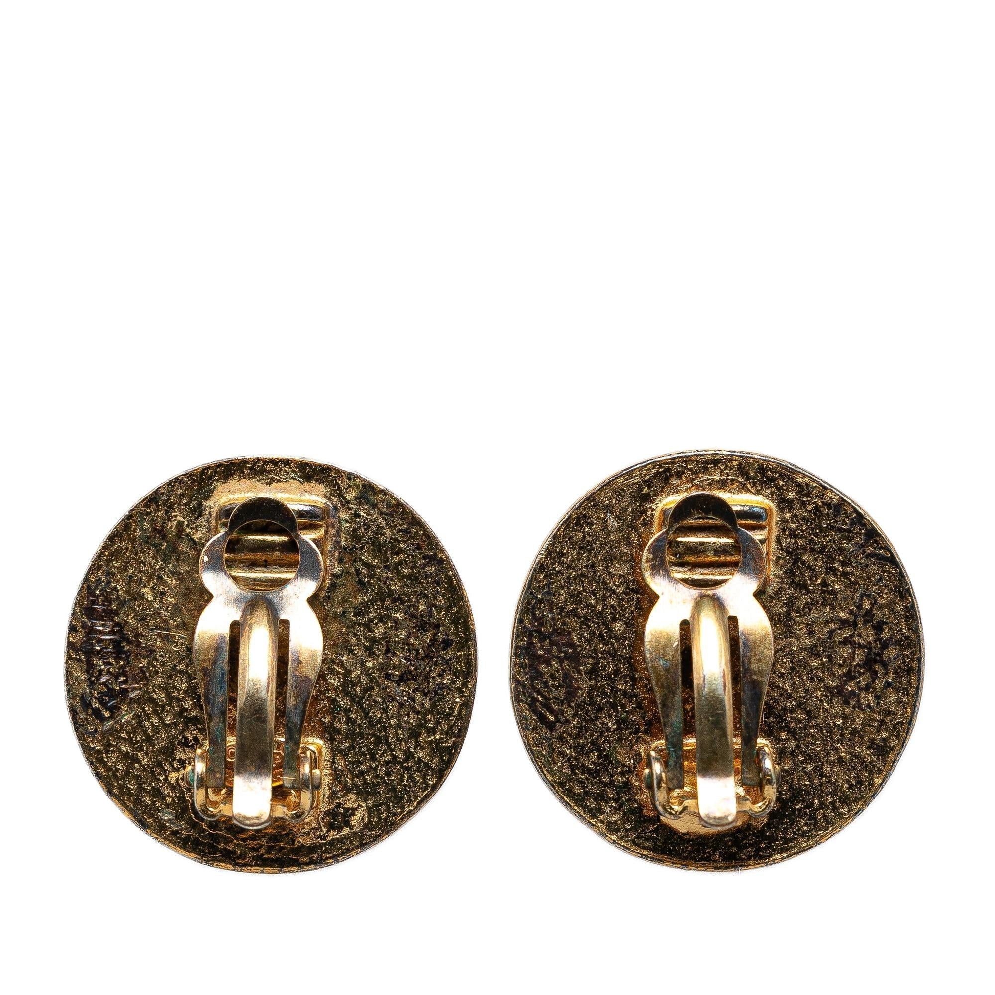 Top Quality Chanel Gold Plated CC Clip On Earrings (SHG-uuOEsU)