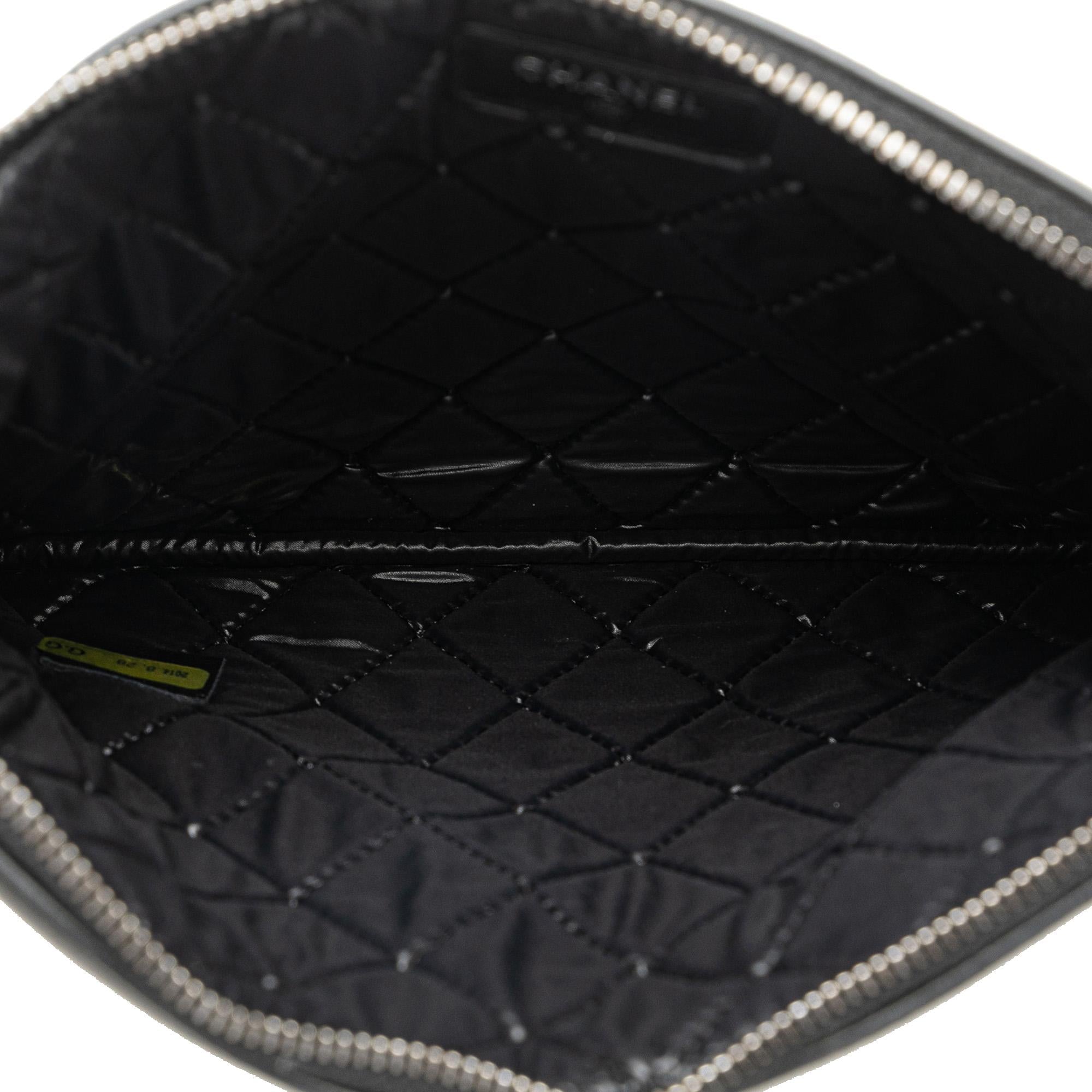 Top Quality Chanel Lambskin and Quilted Patent O Case Clutch (SHG-nuBGKM)