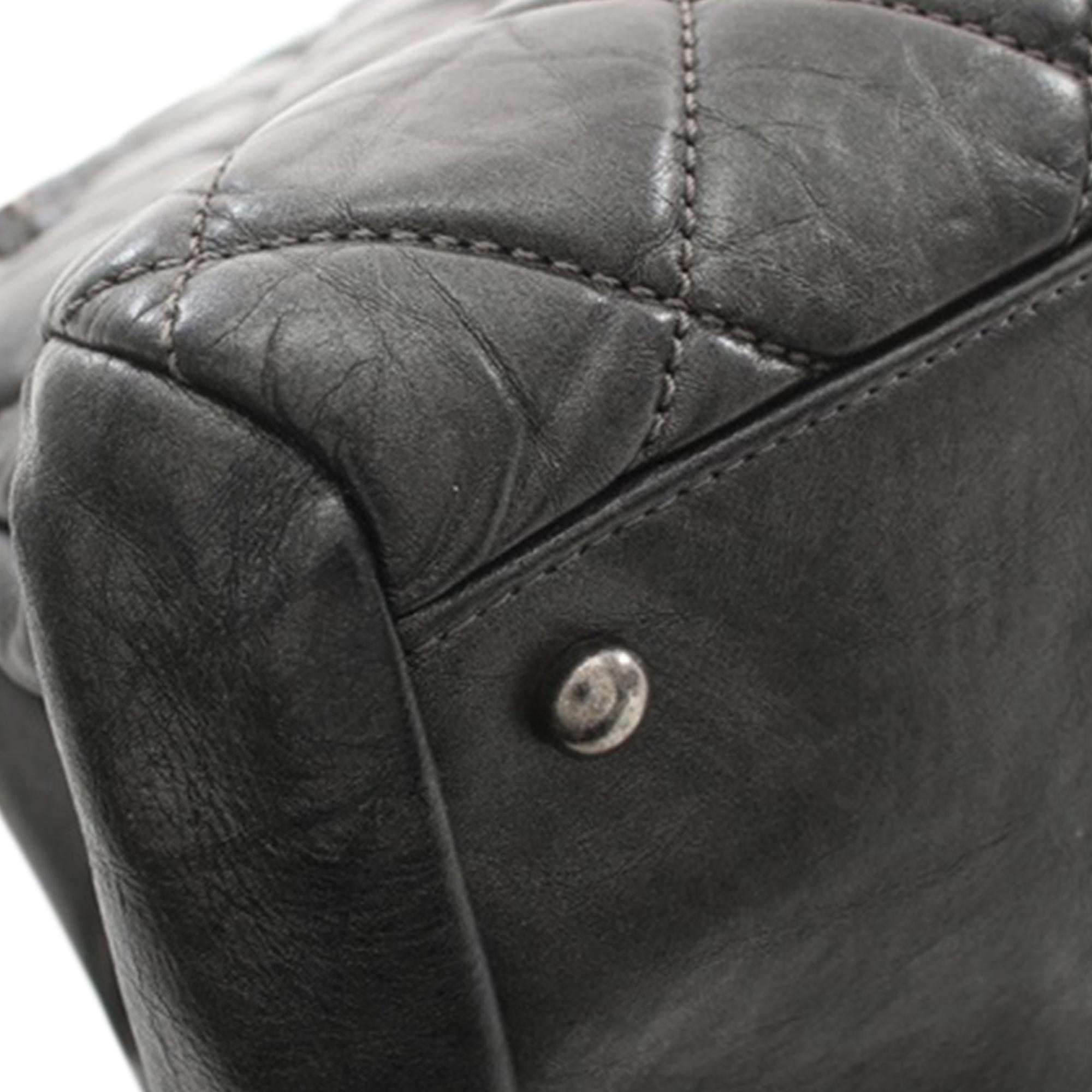Top Quality Chanel Large Aged Calfskin Just Mademoiselle Bowling Bag (SHG-gDNFoT)