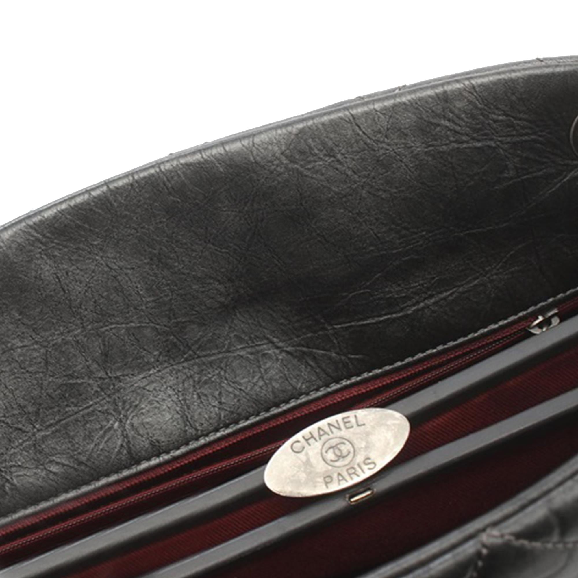 Top Quality Chanel Large Aged Calfskin Just Mademoiselle Bowling Bag (SHG-gDNFoT)