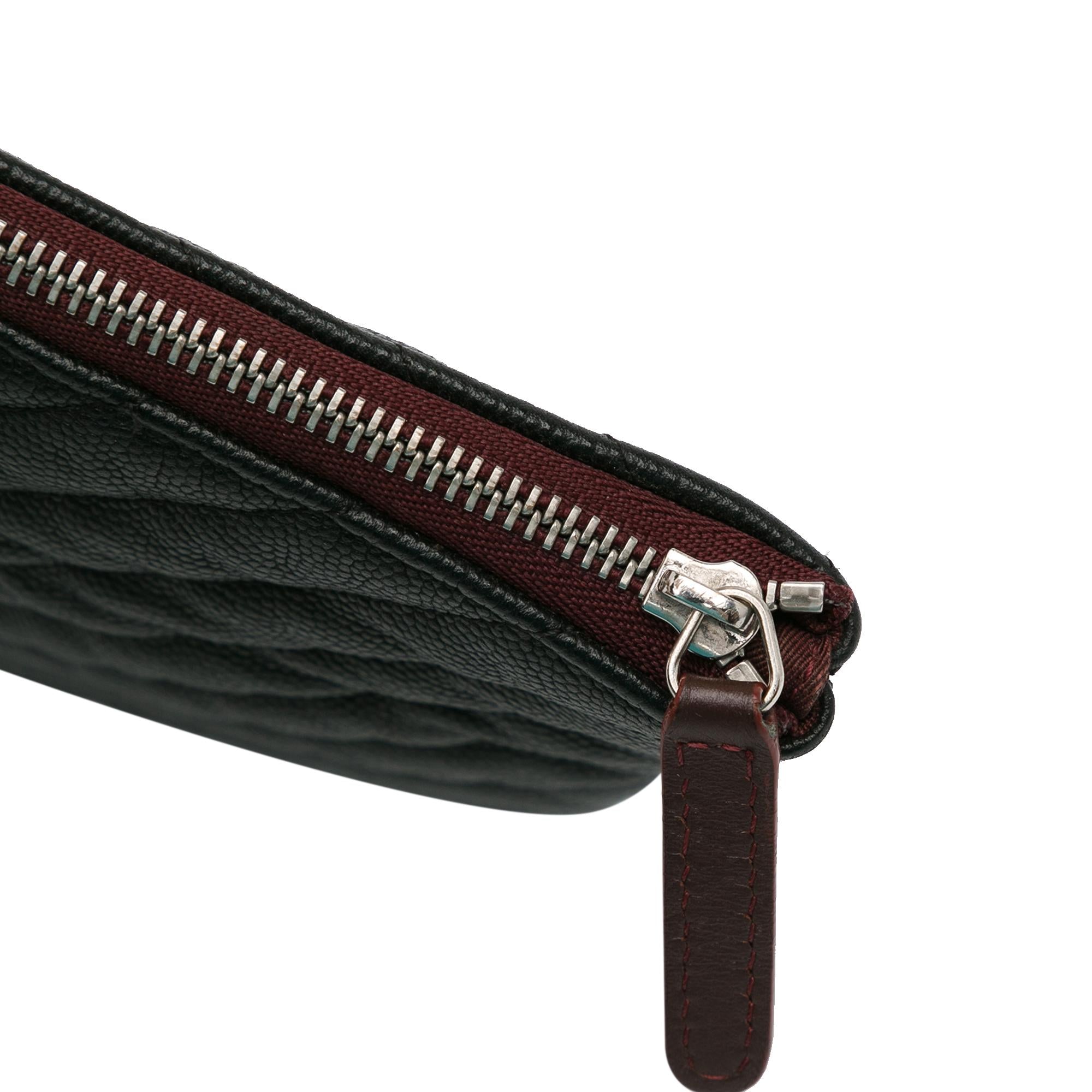 Top Quality Chanel Large Caviar Chevron Flat Cosmetic Case (SHG-F6hVIo)