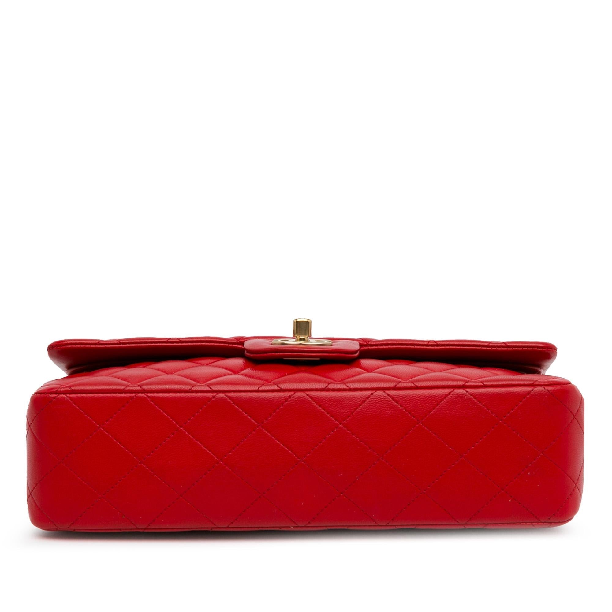 Top Quality Chanel Medium Classic Lambskin Double Flap (SHG-2afHCr)