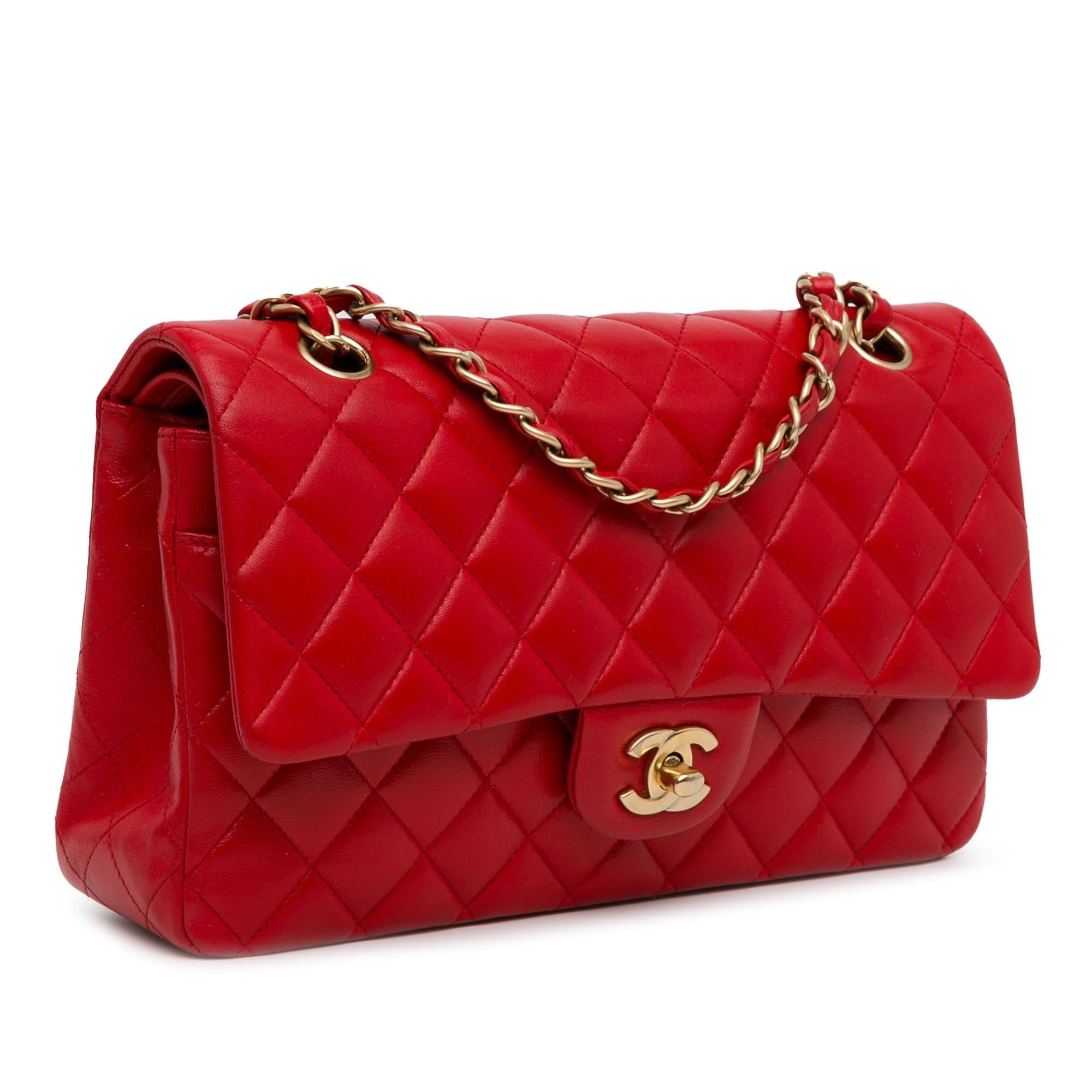Top Quality Chanel Medium Classic Lambskin Double Flap (SHG-2afHCr)