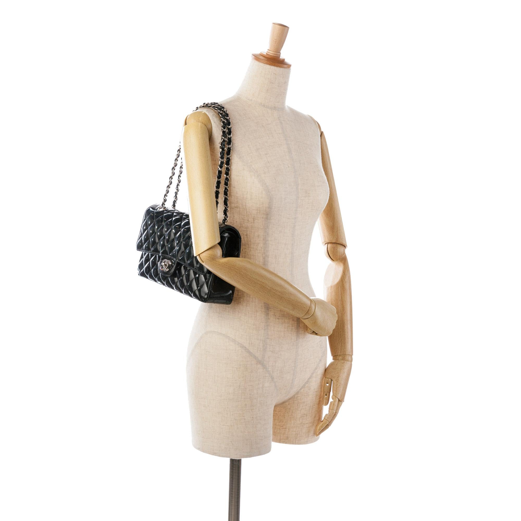 Top Quality Chanel Medium Classic Patent Double Flap (SHG-ljczdp)