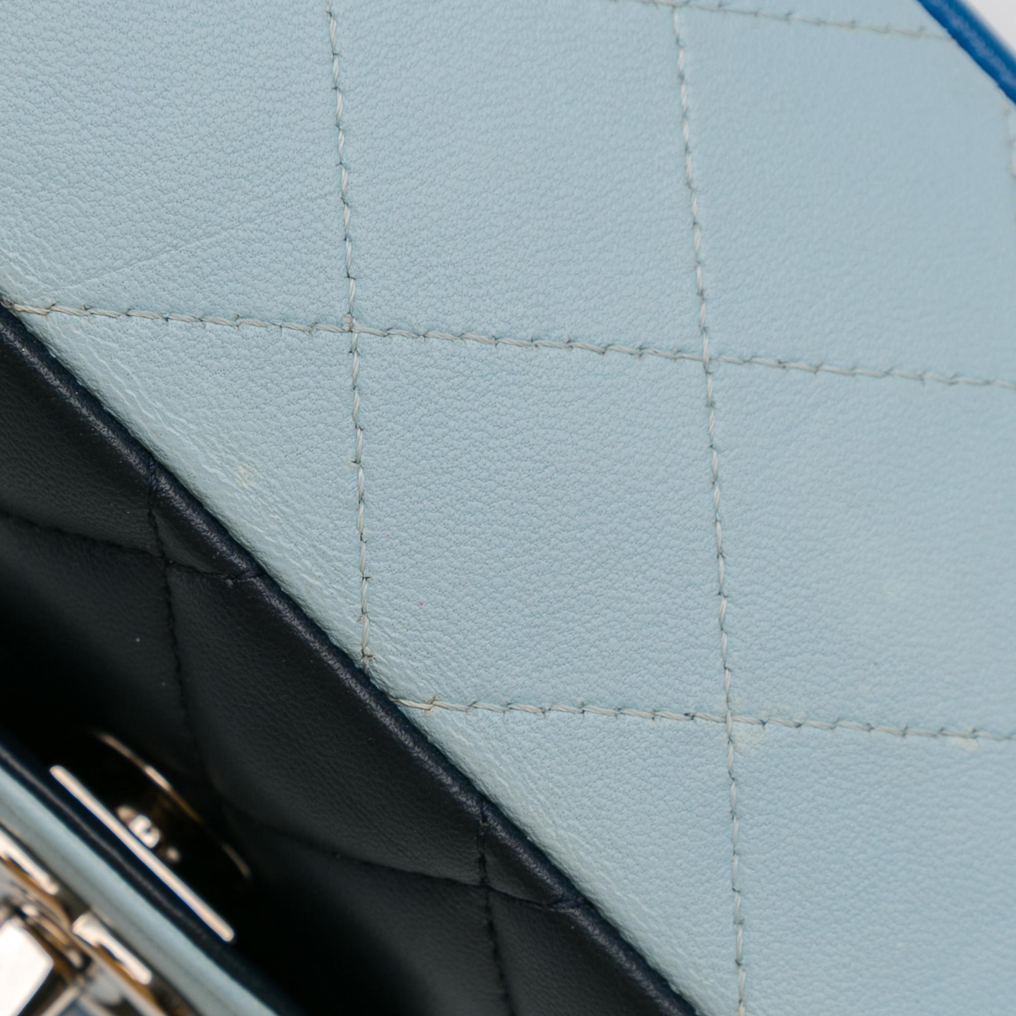 Top Quality Chanel Medium Tricolor Lambskin Double Flap (SHG-9xy5Fb)