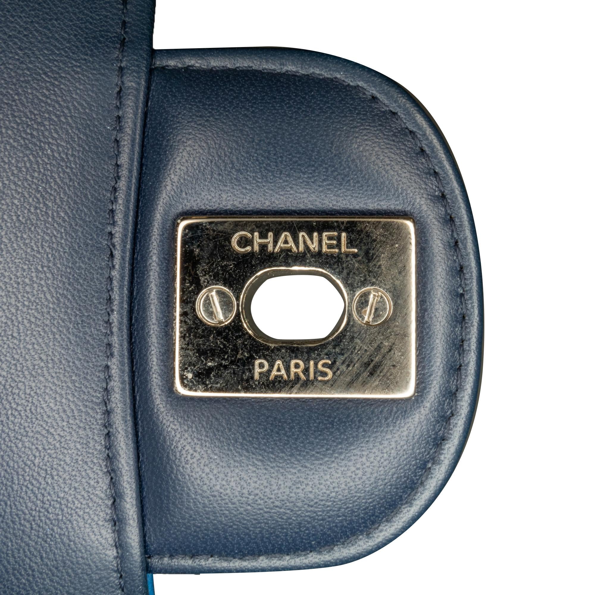 Top Quality Chanel Medium Tricolor Lambskin Double Flap (SHG-9xy5Fb)