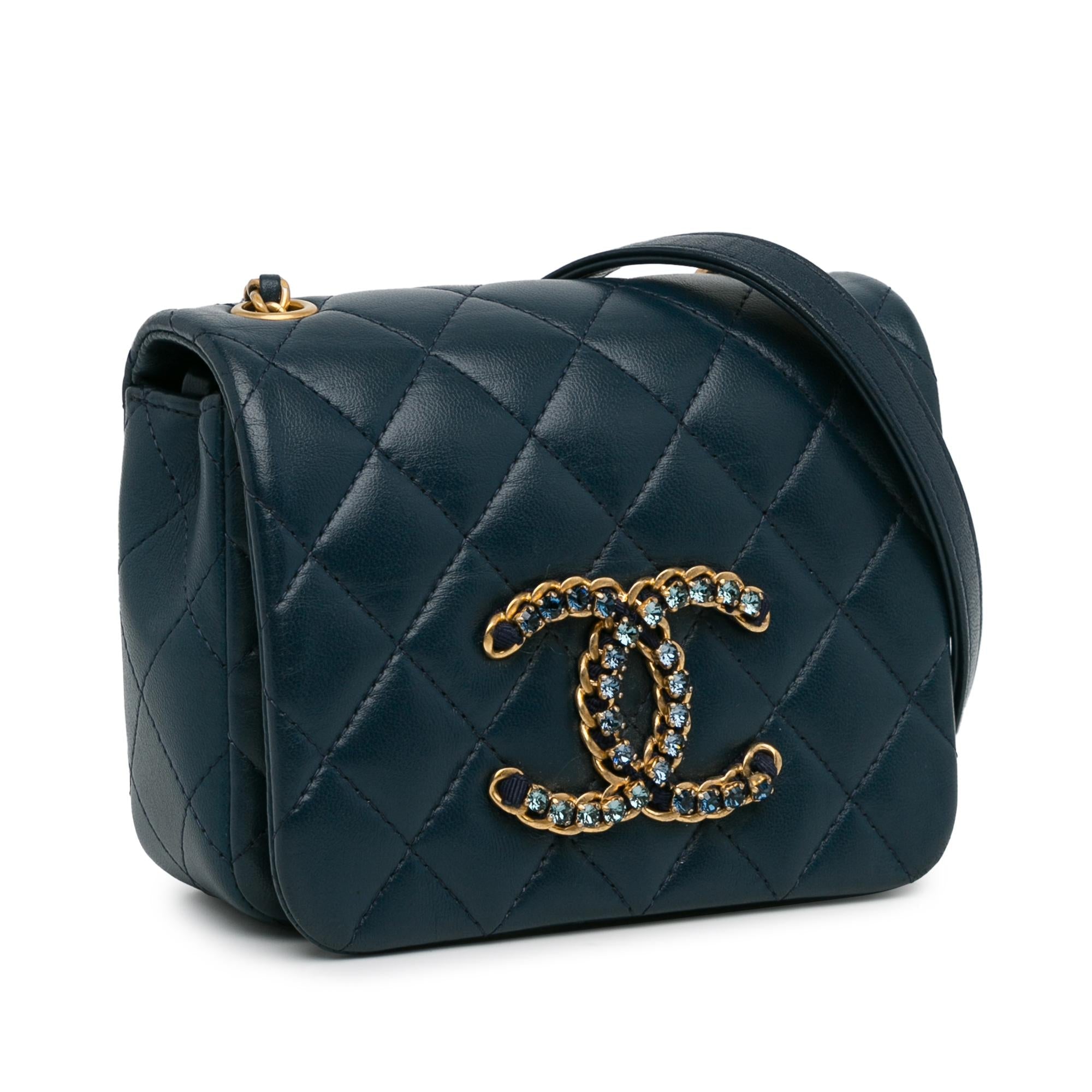 Top Quality Chanel Mini Lambskin CC Crystal Full flap (SHG-tjFZO9)