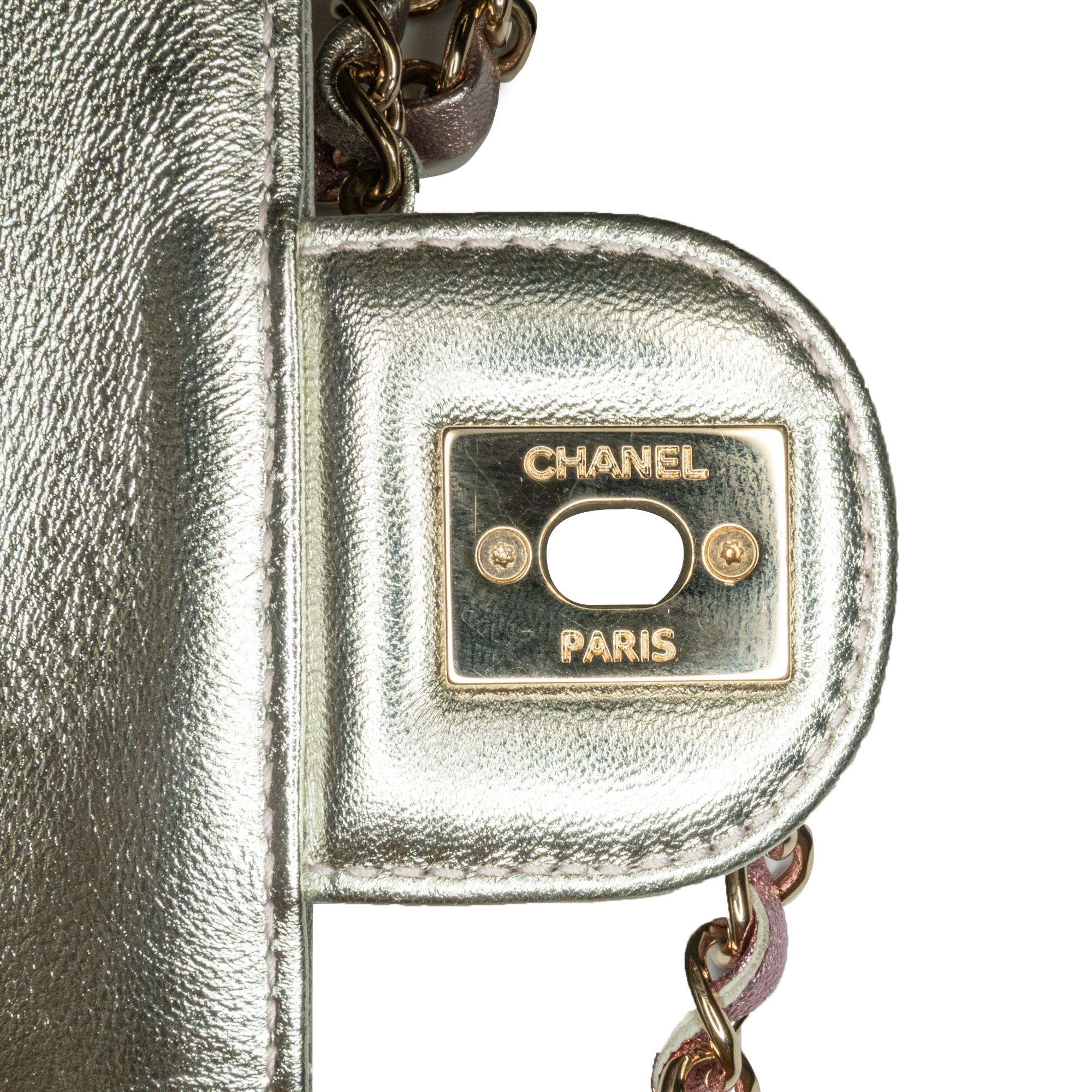 Top Quality Chanel Mini Metallic Lambskin Like a Wallet Flap Bag (SHG-ZFjRuZ)