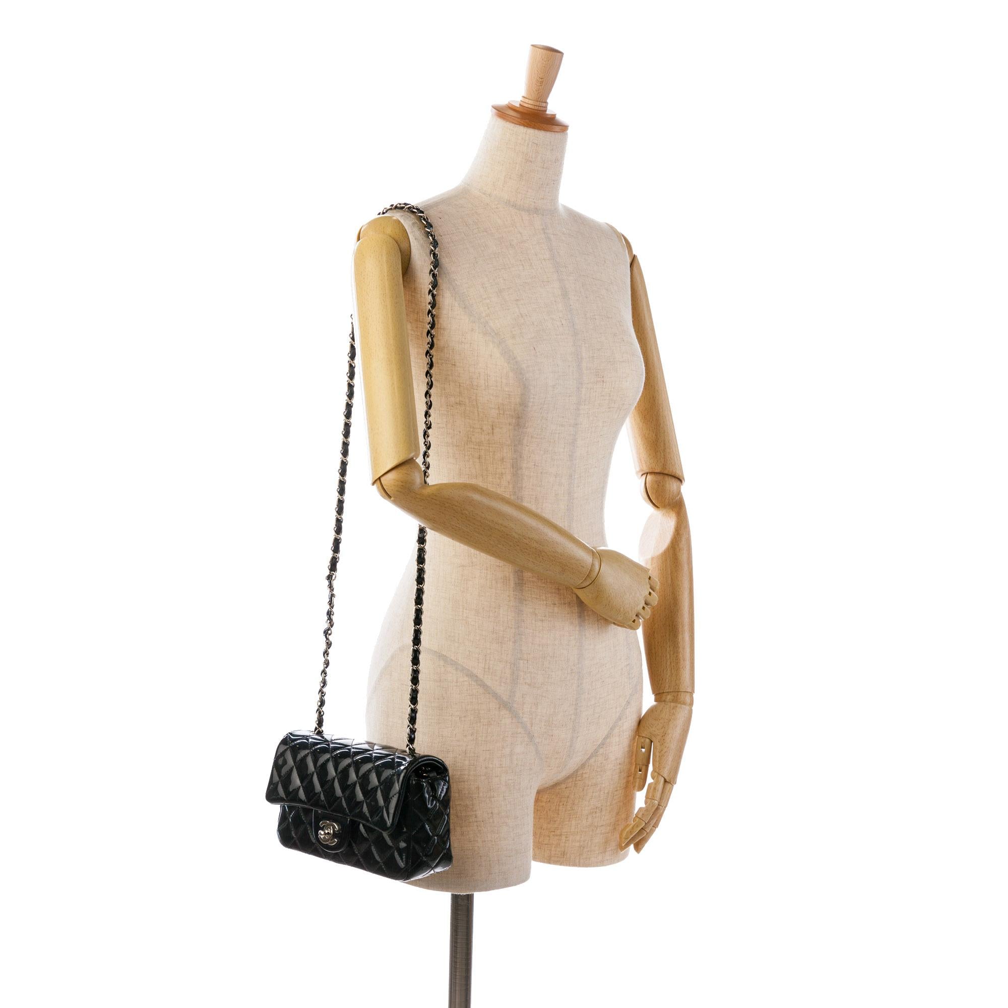 Top Quality Chanel Mini Rectangular Classic Patent Single Flap (SHG-foRix8)