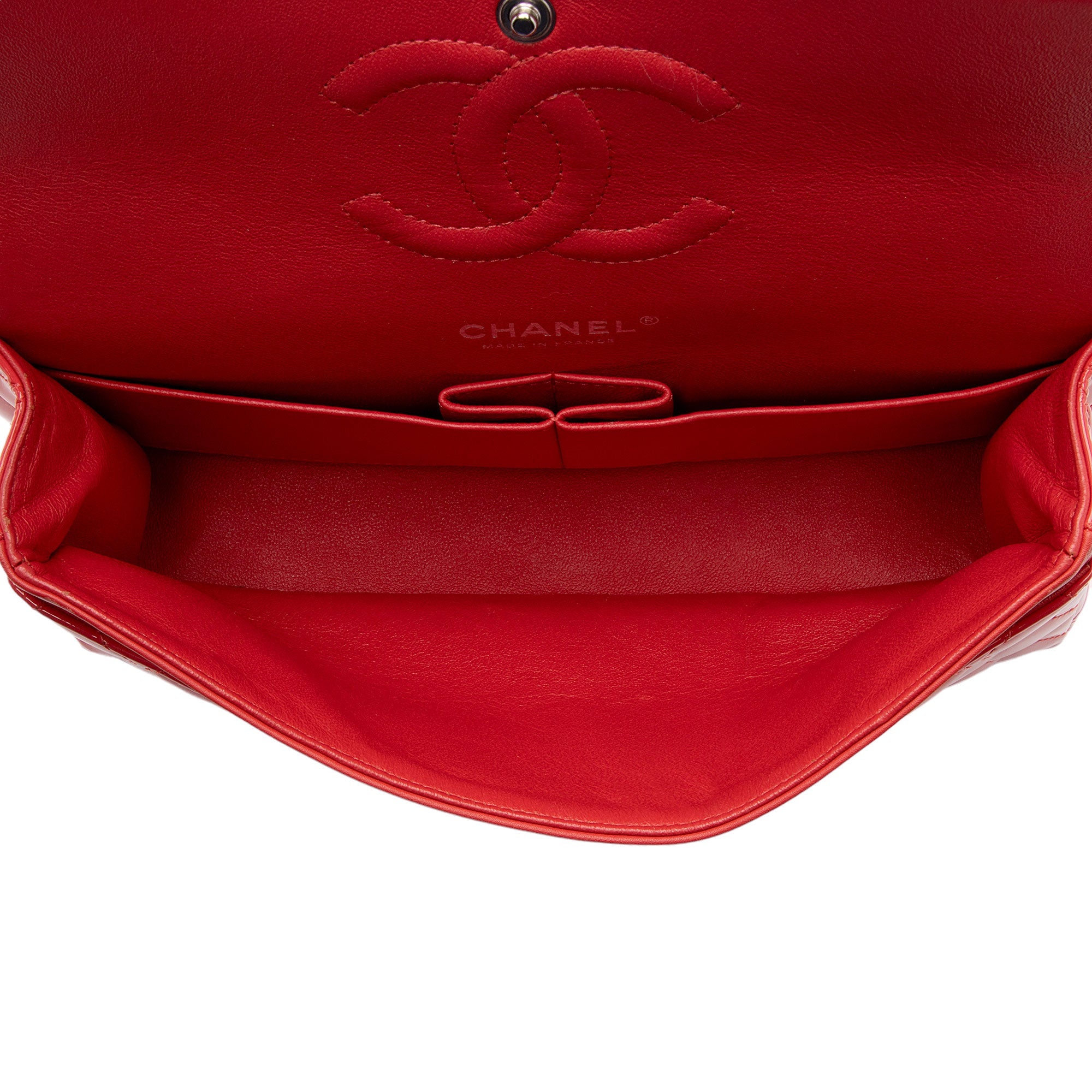 Top Quality Chanel Patent Leather Classic Medium Double Flap Bag (SHF-96viXO)