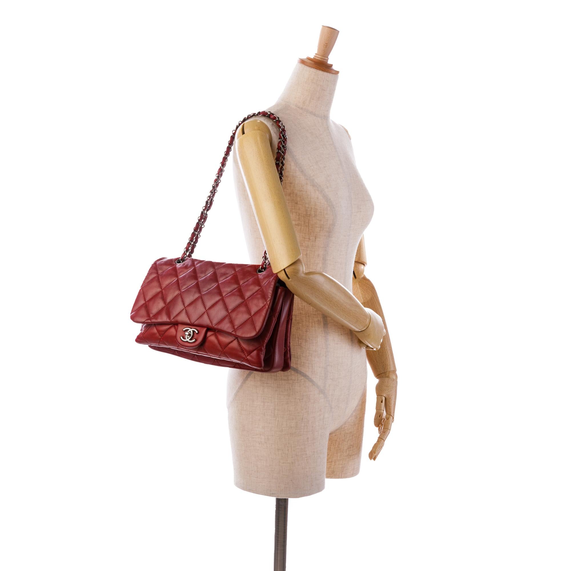Top Quality Chanel Quilted Lambskin 3 Accordion Flap (SHG-1Ej2fV)