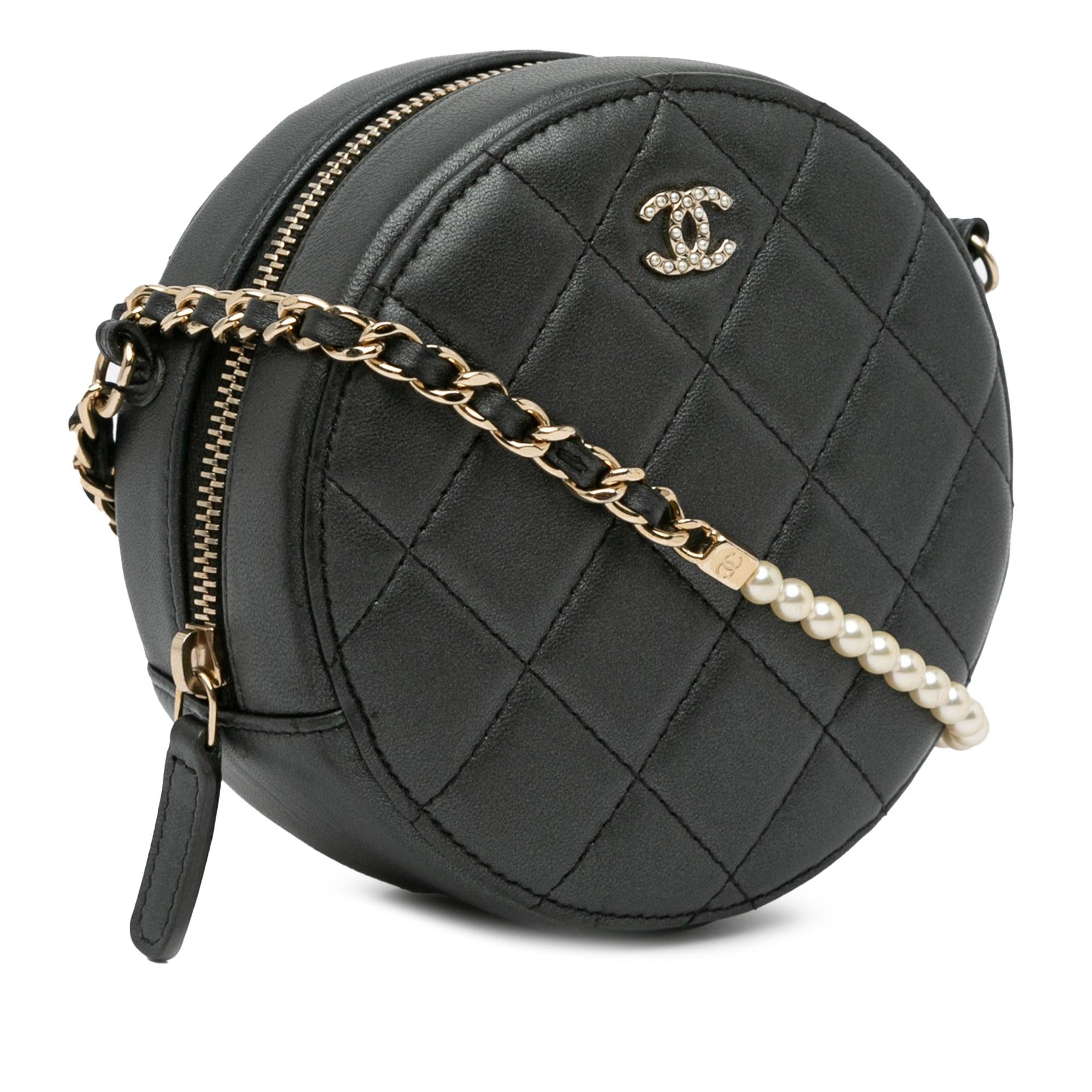 Top Quality Chanel Quilted Lambskin Round Pearl Clutch with Chain (SHG-gvPaNX)